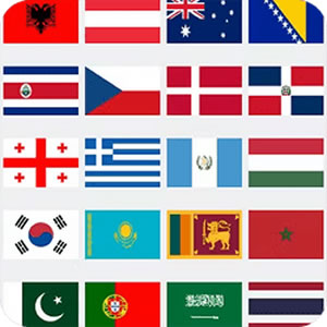 Quiz Trivia Bandeiras Européias em COQUINHOS