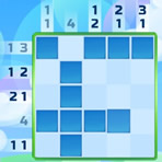 Puzzle de pintar por número (nonogram), jogo educativo para