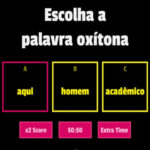 Quiz de Palavras Oxítonas em Português