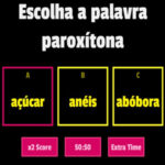 Quiz de Palavras Paroxítonas em Português