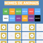 Jogo de Pares: SONS E NOMES DE ANIMAIS