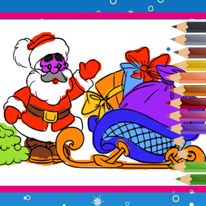 Jogo de colorir número para crianças natal jogo de crianças papai noel