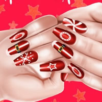 Decoração de unhas no Natal em COQUINHOS