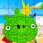 Puzzles Pop-It com Angry Birds