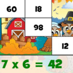 Quebra-cabeças de Multiplicação do Dia de Ação de Graças
