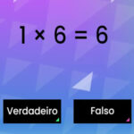 Tabuada do 1: Verdadeiro ou Falso
